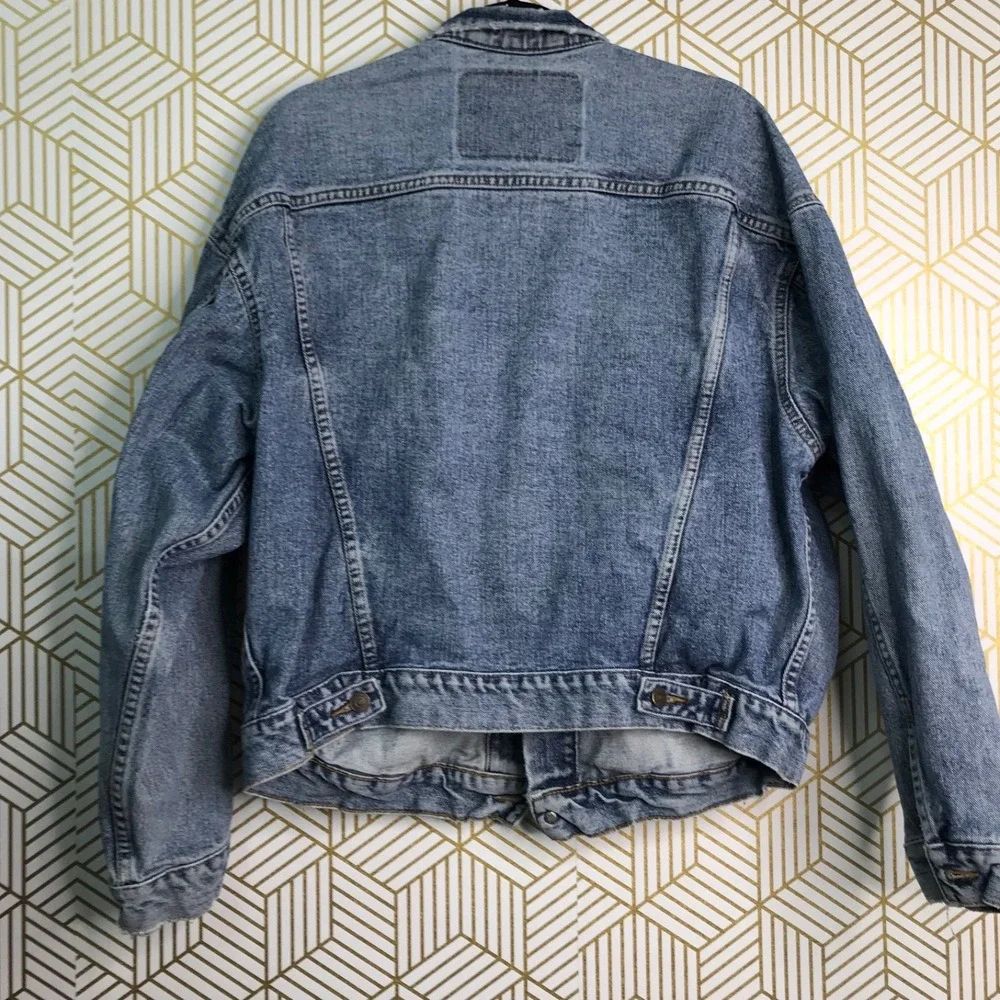 Vtg Levi's Mens Trucker Denim Jacket XL? Blue Cotton Button Front Pockets